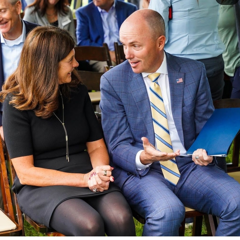 Call to Action Founder, Crystal Maggelet with Governor Spencer J. Cox